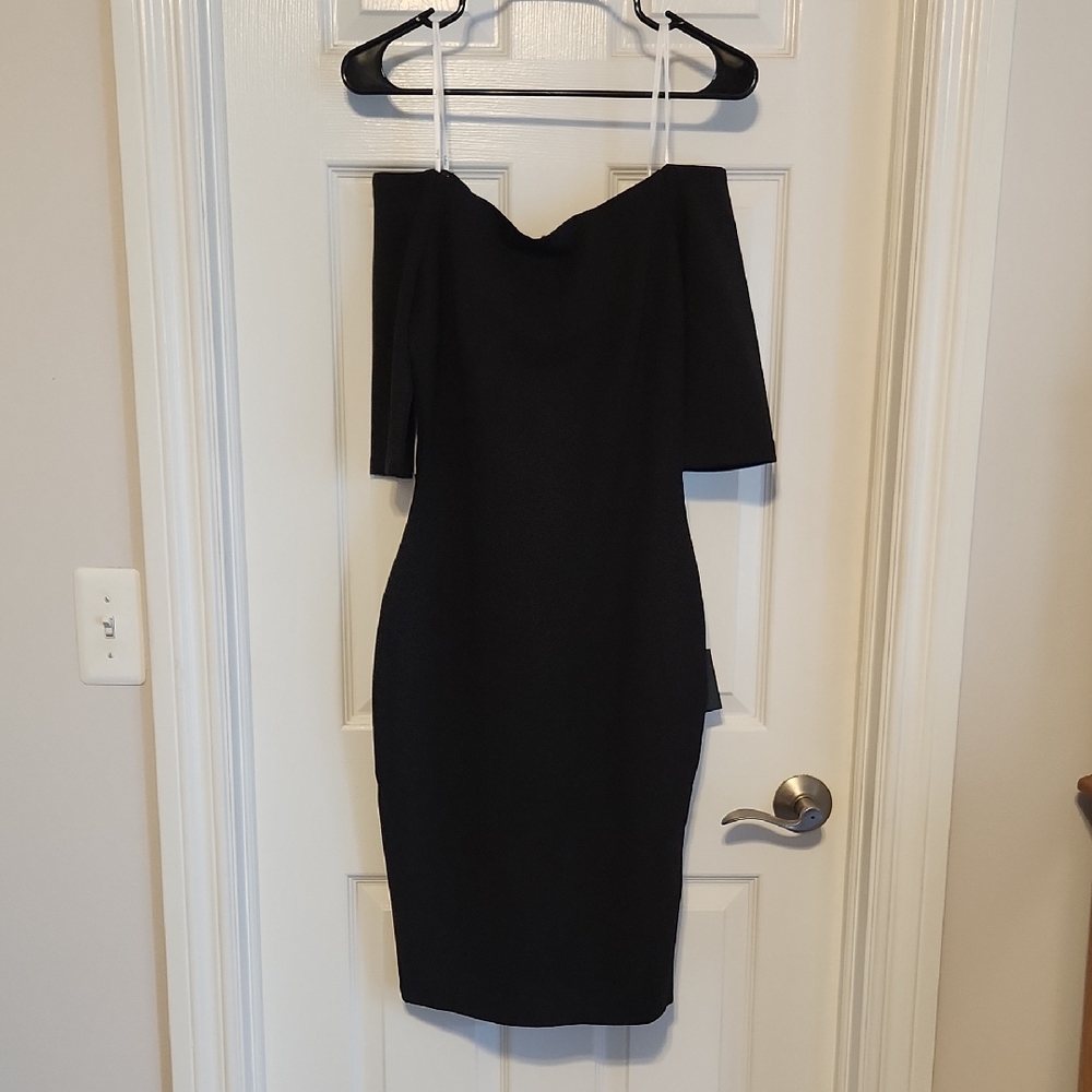 Brand New Lulu's Chic Black Off The Shoulder Dress - Brand New With Tags